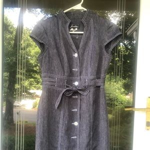 Jean button down dress